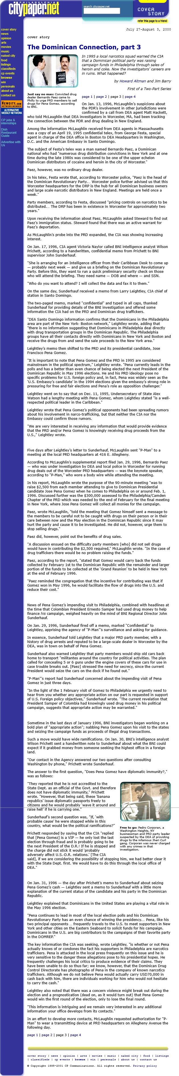 The Dominican Connection page 3 City Paper 7/27/2000