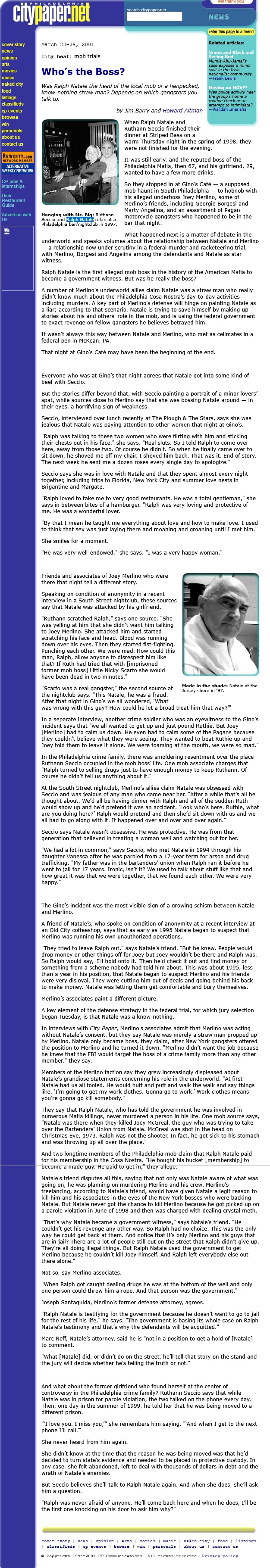 Who's the Boss? City Paper March 22 2001