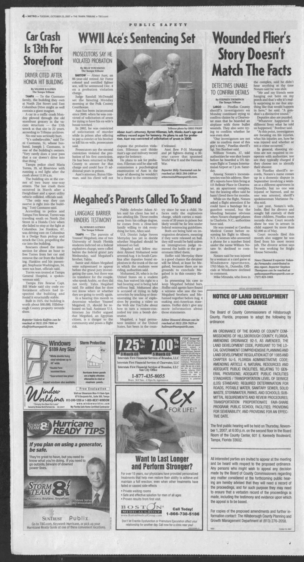 article Megahed's Parents Called to Stand published in The Tampa Tribune newspaper