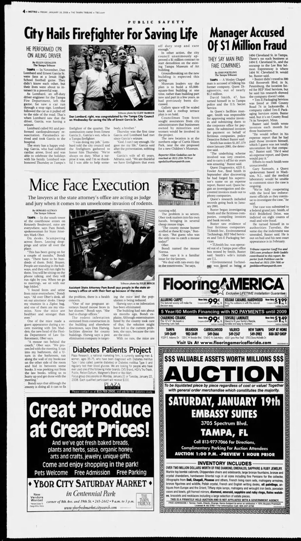 article Mice Face Execution published in The Tampa Tribune newspaper