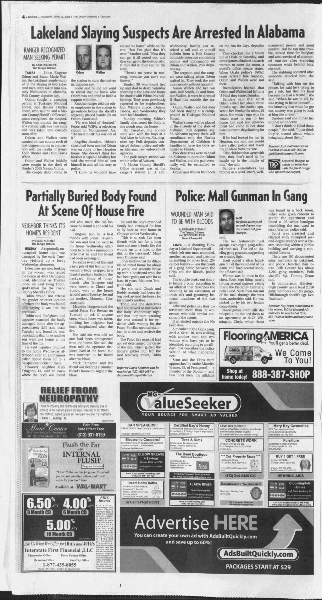 article Police: Mall Gunman In Gang published in The Tampa Tribune newspaper