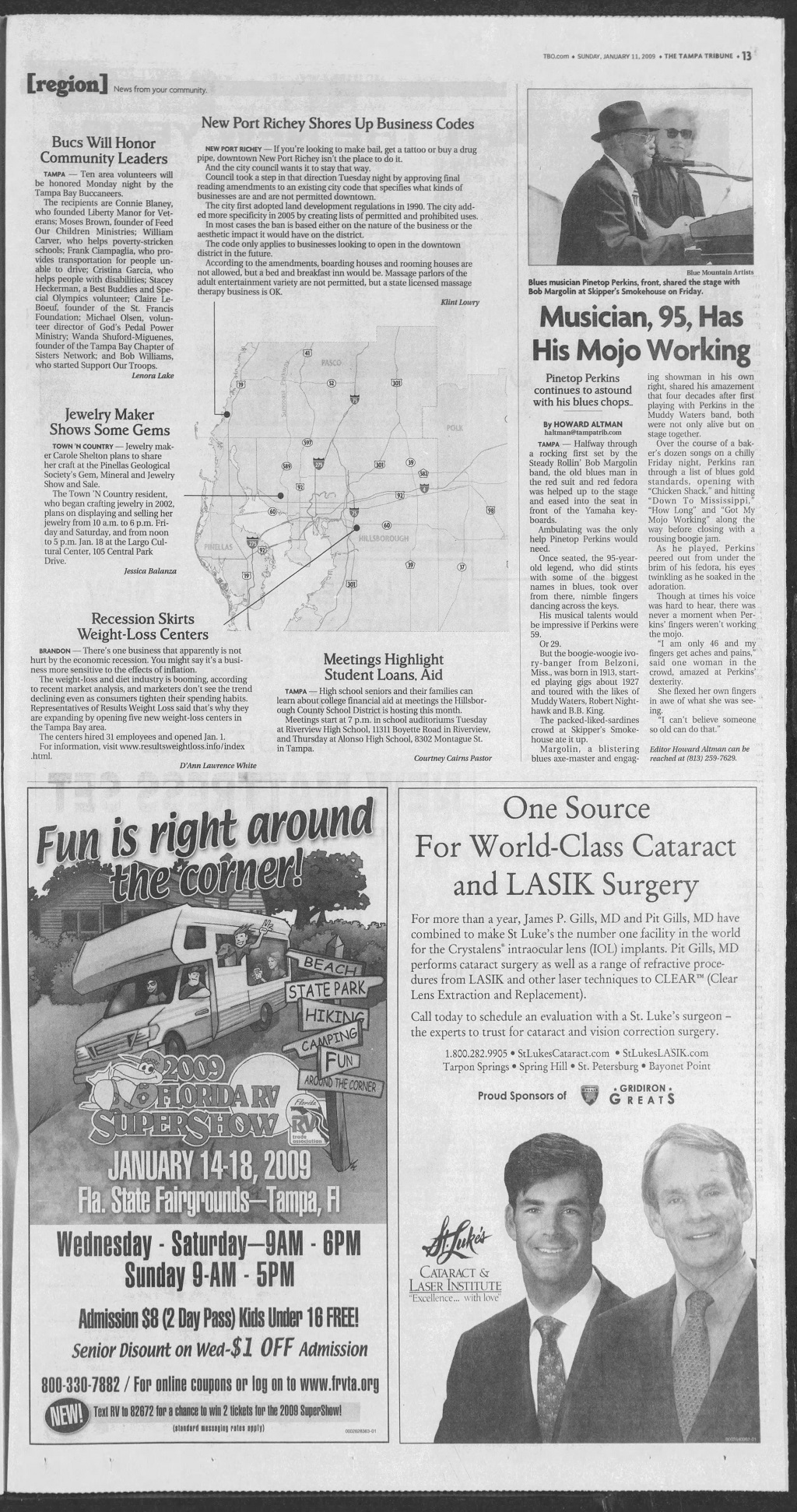 article Musician, 95, Has His Mojo Working published in The Tampa Tribune newspaper
