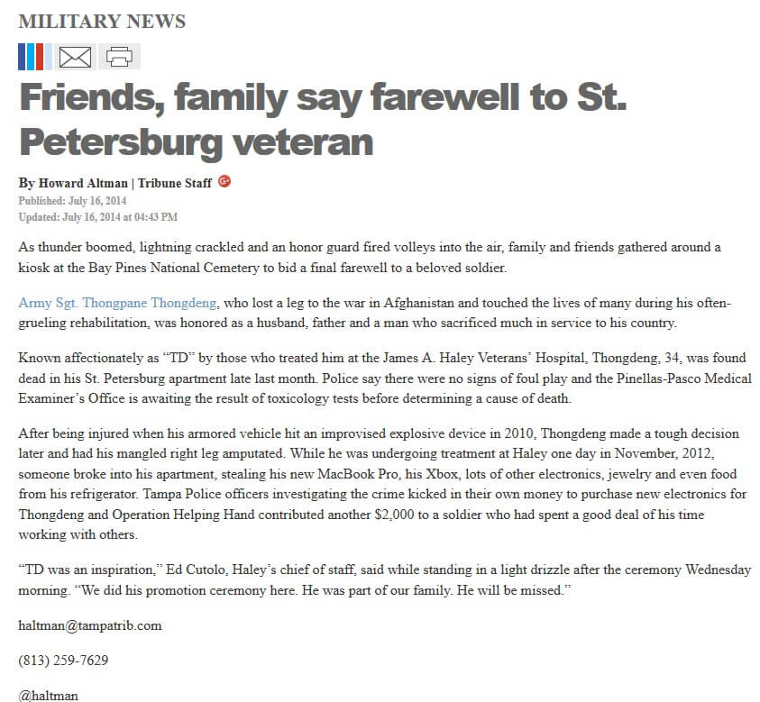 image of article Friends, family say farewell to St. Petersburg veteran