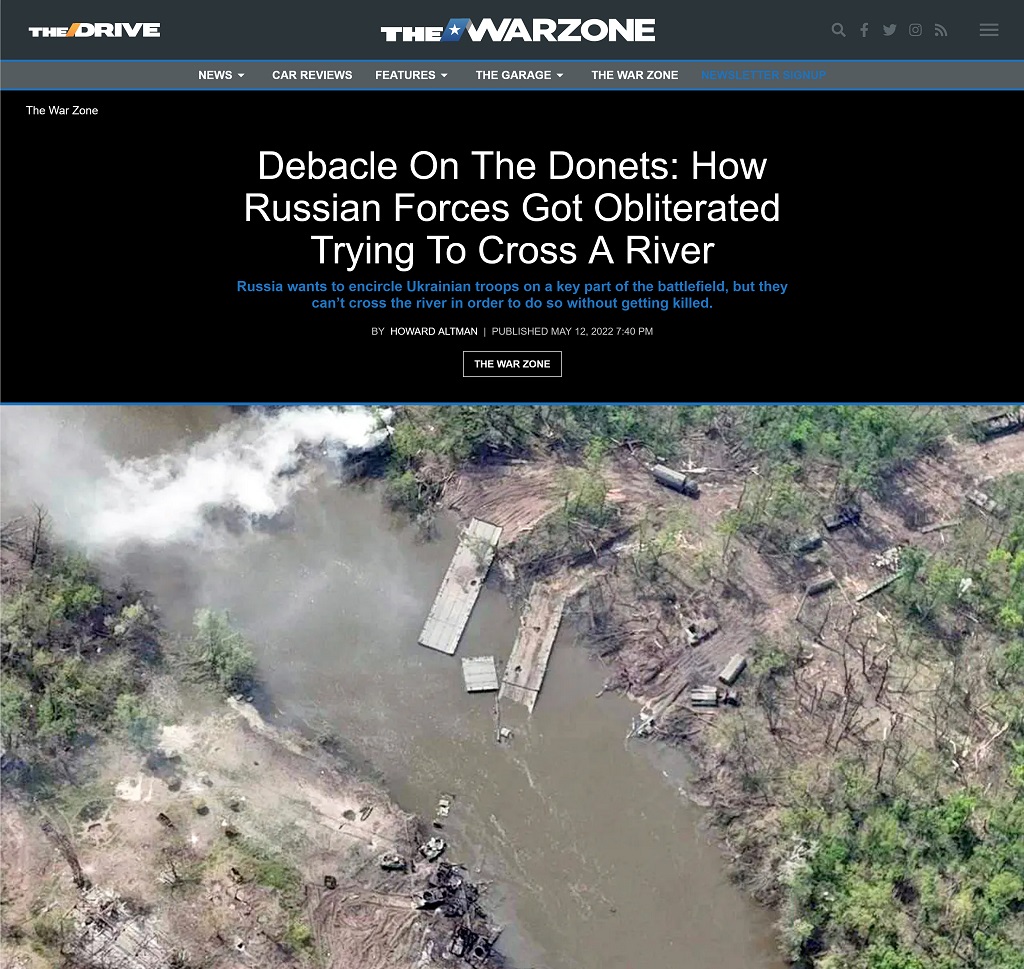 Debacle On The Donets: How Russian Forces Got Obliterated Trying To Cross A River by Howard Altman, thewarzone.com