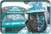 Philadelphia Eagles fan in parking lot