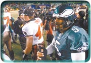 McNabb leaves the field after the game