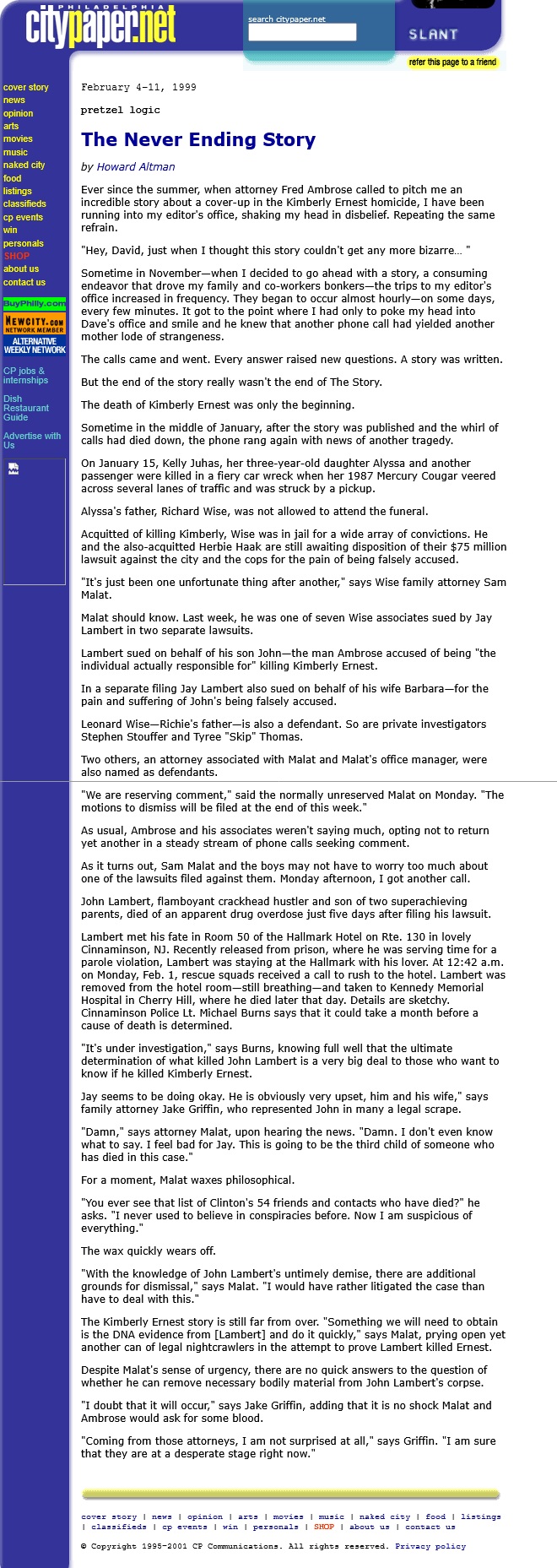 the never ending story pretzel logic 1999-02-04