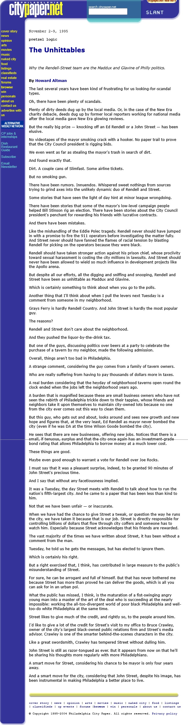 The Unhittables Pretzel Logic 11/2/1995
