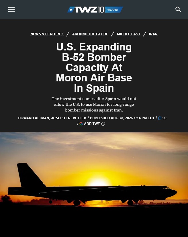 U.S. Expanding B-52 Bomber Capacity At Moron Air Base In Spain